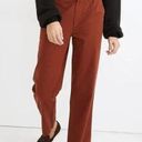 Madewell  Paperbag Tapered Pants Size 10 Burnt Orange High Waist Chino Work Photo 0