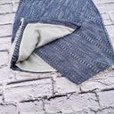The Loft Ann‎ Taylor Skirt Womans 6 Blue Textured Asymetrical Fringe Hem Faux Wrap Photo 5