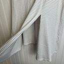 Garnet Hill  organic cotton striped slit front tank white grey size medium Photo 1