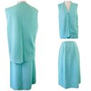 Vintage 70s Graff Californiawear Mint Green Polyester Skirt Vest Set Leisure 16 Size L Photo 7