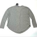 Gibson  waffle knit Grey tie-front cardigan sweater Photo 6