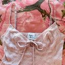 Princess Polly pink sparkly beaded  babydoll tie tank top Photo 2