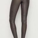 Spanx  Faux Leather Moto Leggings in Gunmetal Photo 3