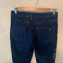 NWT Mossimo Dutti Floral Embroidered Straight Leg Dark Wash Crop Raw Hem Jeans Size 6 Photo 8