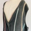 Vintage Sweater Vest Cardigan Gray Colorful Stripes Size undefined Photo 5