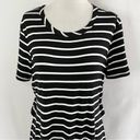 Market & Spruce New  Cut Out Back Striped T-Shirt Dress Black White Size Large Photo 2