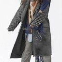 Free People  Houndstooth Chelsea Wool Coat Size L. $268 . H Photo 0