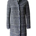 J. McLaughlin  “Walden” Long Line Coat in Denim Tweed, Sz S Photo 0