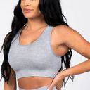 ACTA NEW  Seamless Camo Gray Strappy Sports Bra Large Athleisure Photo 0