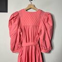 Hunter Bell NEW  Dress Puff Sleeve Lace Trim Bowen Quilted Pink Midi Dress Sz XS Photo 6