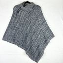 Barefoot Dreams Cozychic Point Dume Poncho One Size Indigo Dove Gray Photo 4