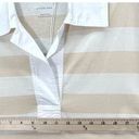 Everlane  Womens The Organic Cotton Polo Dress S Cream Tan Striped Short Sleeve Photo 5