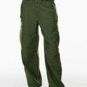 Aritzia Tna Supply Cargo Utility High Rise Pants in Green Kombu Size 12 Photo 0