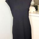 Vince  Black Leather Piped Shift Dress with Pockets Small Photo 4