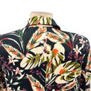 ZARA  Wild Willow Floral Satin Blazer 3/4 Length Sleeve Size Medium Photo 8