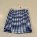 love on a hanger  Gingham Mini Skirt in Blue White Size 1 Photo 0