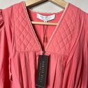 Hunter Bell NEW  Dress Puff Sleeve Lace Trim Bowen Quilted Pink Midi Dress Sz XS Photo 5