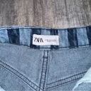 ZARA  High Rise Striped Denim Shorts 4 Photo 5