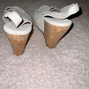 UGG  Womens 8 Hazel Beige Suede Sling Back Cork Wedge Sandals Photo 3