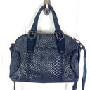 Aimee Kestenberg  Handled Crossbody Bag Navy and Silver Snake Print Photo 6