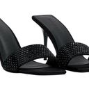 Meshki Black Diamanté Mule Slip On Heels Photo 8