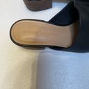 Gibson Latimer JOURY BLACK LEATHER BLOCK HEEL MULES Sz 9 Almond Toe Photo 3