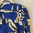 Veronica Beard  Blouse Silk Blend Milan Top in Floral Blue Black & White Sz 8 EUC Photo 8