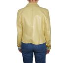 Bernardo 90s  Vintage Yellow Leather Jacket Medium Retro Y2k Photo 3