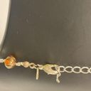 Monet  Signed Glass Beaded Hand Knotted Earthy Tone Necklace Photo 2