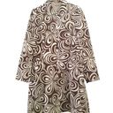 J. McLaughlin  Brown and Cream Psychedelic  Flower Power Coat Photo 0