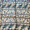 Oscar de la Renta  Vintage Silk Scarf Floral Abstract Accents Square Blue Gray Photo 5