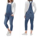 Gap  Maternity Ankle Cropped Stretch Denim Jean Bib Overalls pants womens S new Photo 1