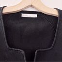 Oak + Fort  Square Neck Sweater Top Ribbed Black Photo 3