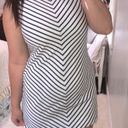 Tiana B . Size 6 blue & white sleeveless striped shift dress Photo 1