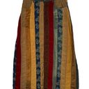 Vintage Gypsy Jeans Y2k Patchwork Midi Skirt Size 14 Tan Photo 0