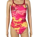 Nike  pink, red and yellow “Fastback” one-piece swimsuit in size 32=6. EUC Photo 0