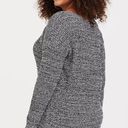 Torrid  Womens Sweater Size 1 1X Marled Slouchy Tunic Grey Gray Black Photo 1