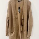 360 Cashmere  wool and cashmere waffle knitted grandpa cardigan NEW Photo 0