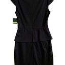 Gabby Skye  Dress Cap Sleeve Peplum A-line Black Mini Dress Size 4 NEW Photo 3