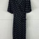 White House | Black Market  WHBM polka dot black white wrap midi dress Photo 0