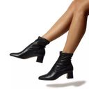 PARKE MARION  Tatum Block Heel Booties Sock Leather Photo 1