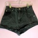 Rolla's  Mirage Black Denim Jean Shorts High Rise Loose Fit Size 26 Photo 0