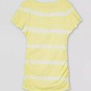 Isabel Maternity 𝅺Maternity Flutter Short Sleeve Knit Top  Yellow Tie Dye Small Photo 1