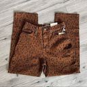 Universal Threads Womens Denim Jean 6 Leopard High Rise Ankle Baggy Straight Brown Black 90s NWT Photo 0