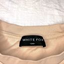 White Fox Boutique Essentials Club Tee Short Sleeve Embroidered Logo Sand S/M Photo 5