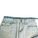 Abercrombie & Fitch Vintage  Light Wash Low Rise Distressed Denim Micro Skirt Y2K Photo 3