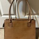 Tommy Hilfiger  Tan Faux Crocodile Leather Tote Photo 0