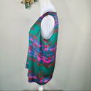  + CO by Coco Rocha Cornelia Top Green Pink Red Sleeveless Top Size 6 Photo 3