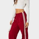 Edikted Red Track Pants Photo 0