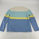 Talbots  Womens Sweater Size Large Colorblock Pullover Soft Spring Blue Teal Photo 1